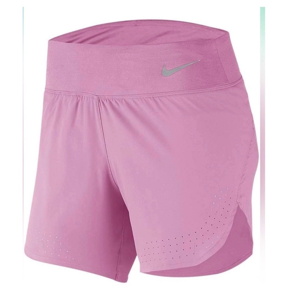 Nike Eclipse 2-in-1  Womens Dri-FIT Running‎ Shorts Pink Laser Cut Size XS